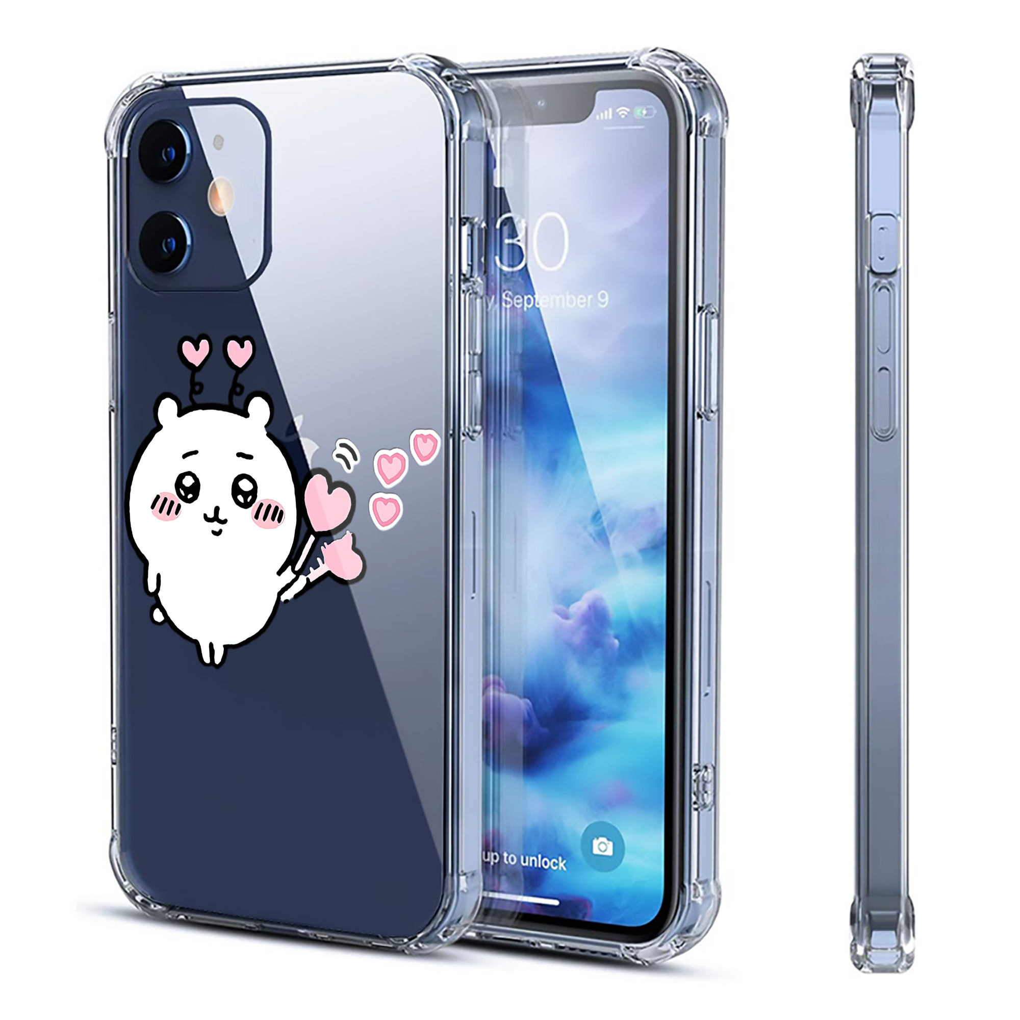 （画像用） ちいかわ ちいかわ Chii-kawa chiikawa 【iPhone 12シリーズ対応】透明スマホケース（クリアソフトケース）